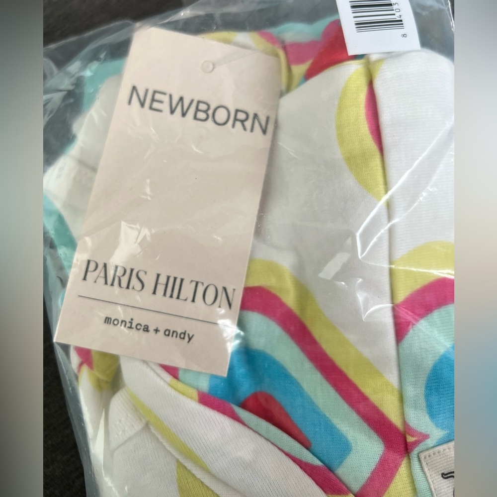 Paris Hilton x Monica + Andy Newborn 4 Piece Organic Cotton Gift Set New In Bag! - Picture 5 of 8